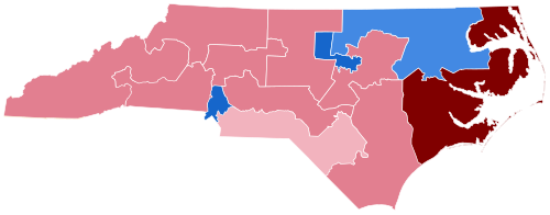 North Carolina 2018 Congressional Map (10-3 Republican advantage)