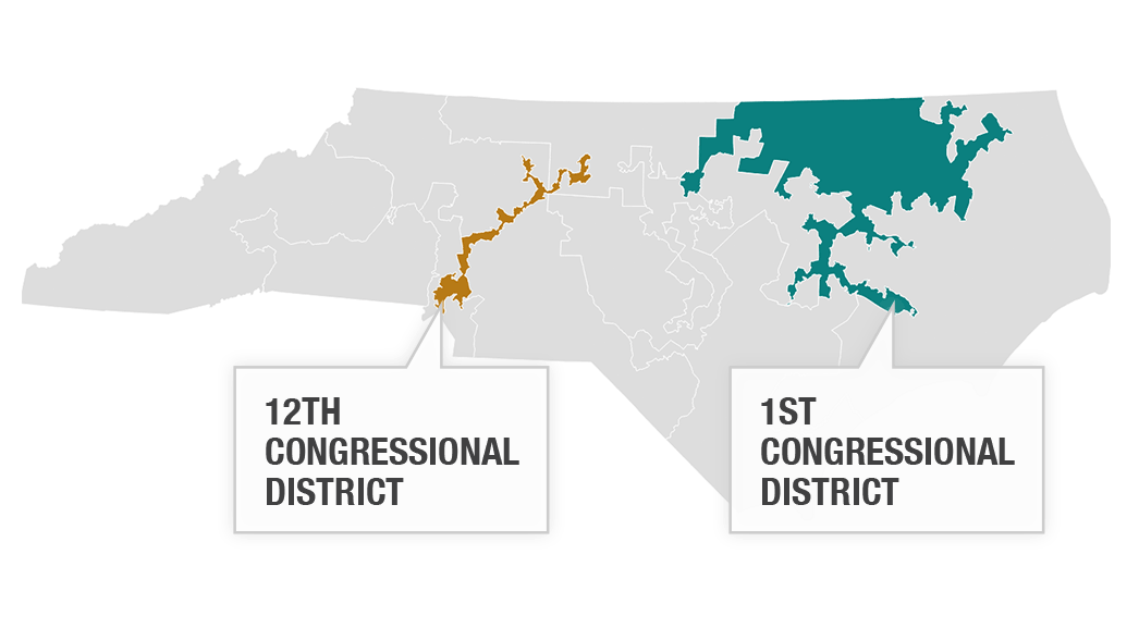 North Carolina's bizarrely shaped congressional districts